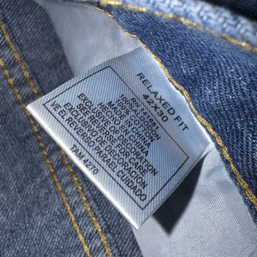 Cross & Winsor Jeans Men's 42x30 Relaxed Fit‎ Medium Wash Blue Denim NWT - Picture 9 of 11